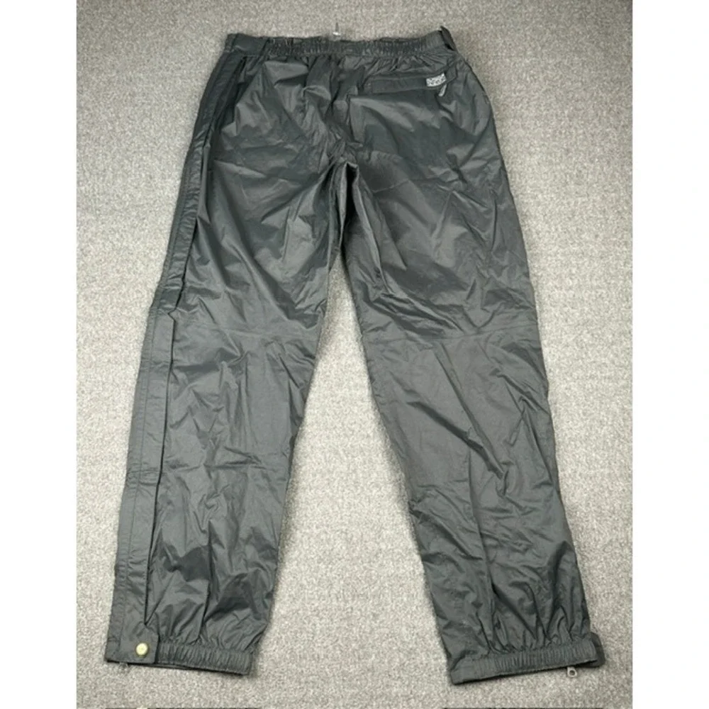 Outdoor Research Rampart Pants Mens Large Black Rain Shell Full Side Zip Hiking